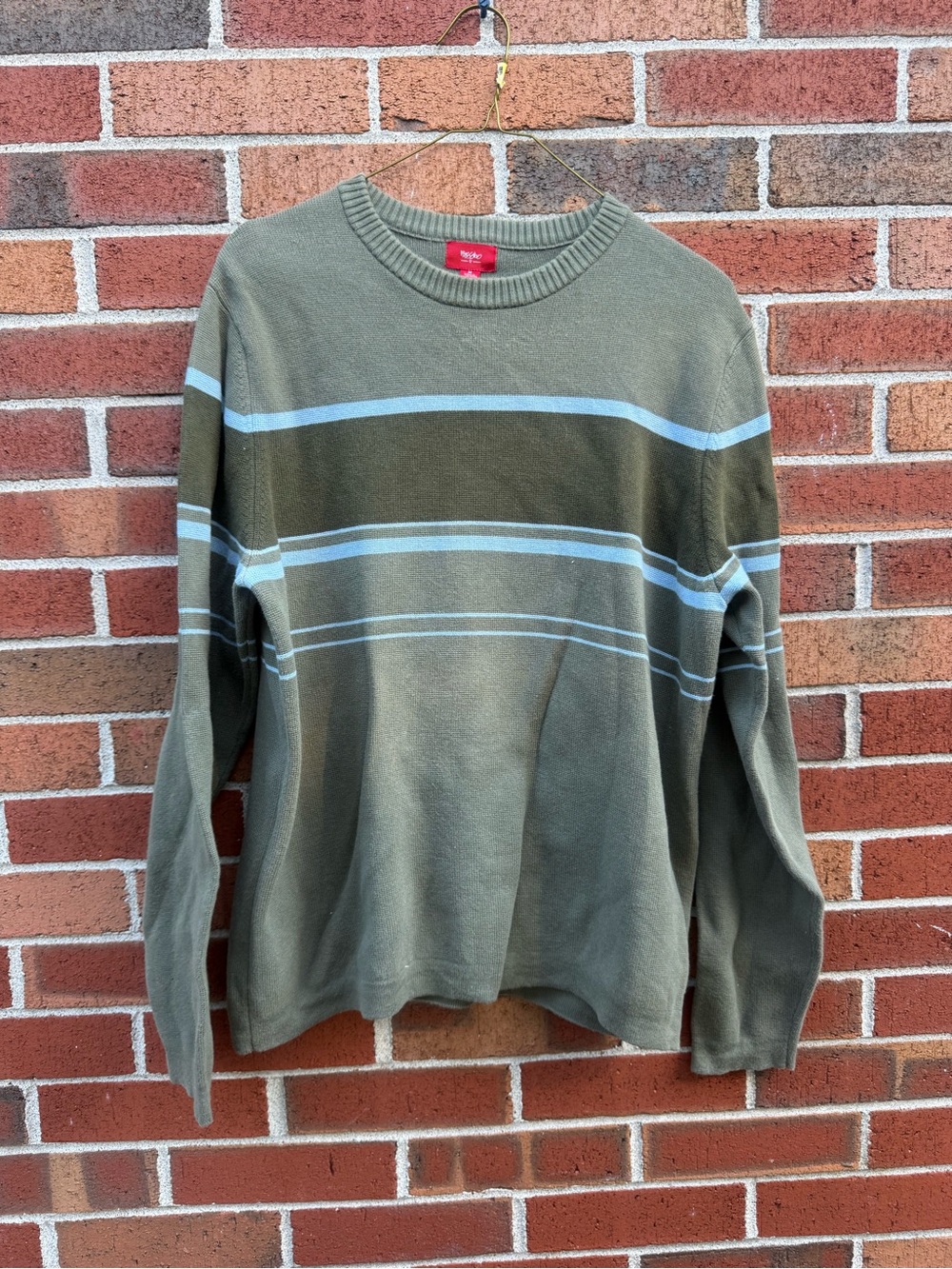 Mossimo Supply Co Men’s Medium 100% Cotton Striped Crewneck Sweater